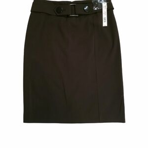 NWT Brown Pencil Skirt With Belt